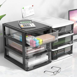 Hộp lưu trữ trong suốt để bàn Ngăn kéo nhỏ Bàn lưu trữ Tủ nhựa Văn phòng phẩm Hộp lưu trữ mini Globographic