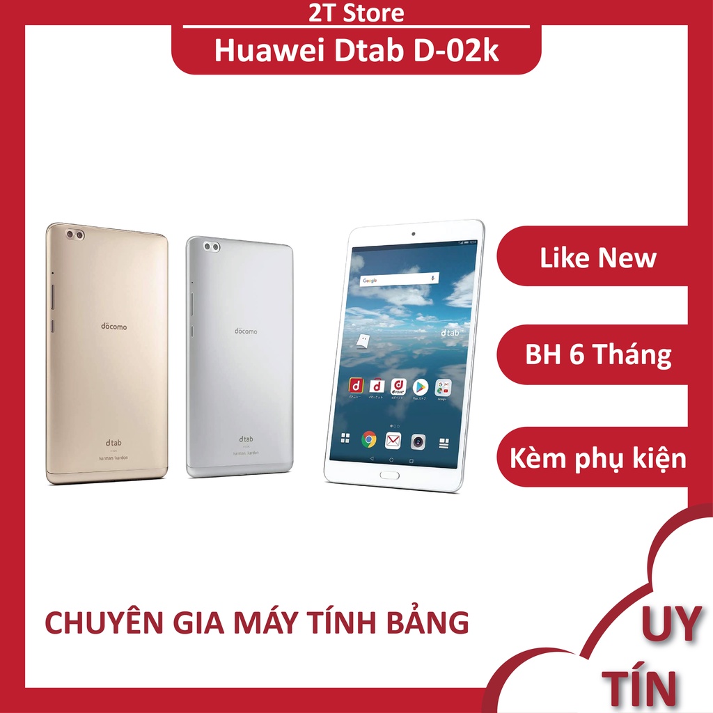 Máy tính bảng Huawei Dtab Compact D-02K Ram 3GB chiến game mượt ( 4G + Wifi )