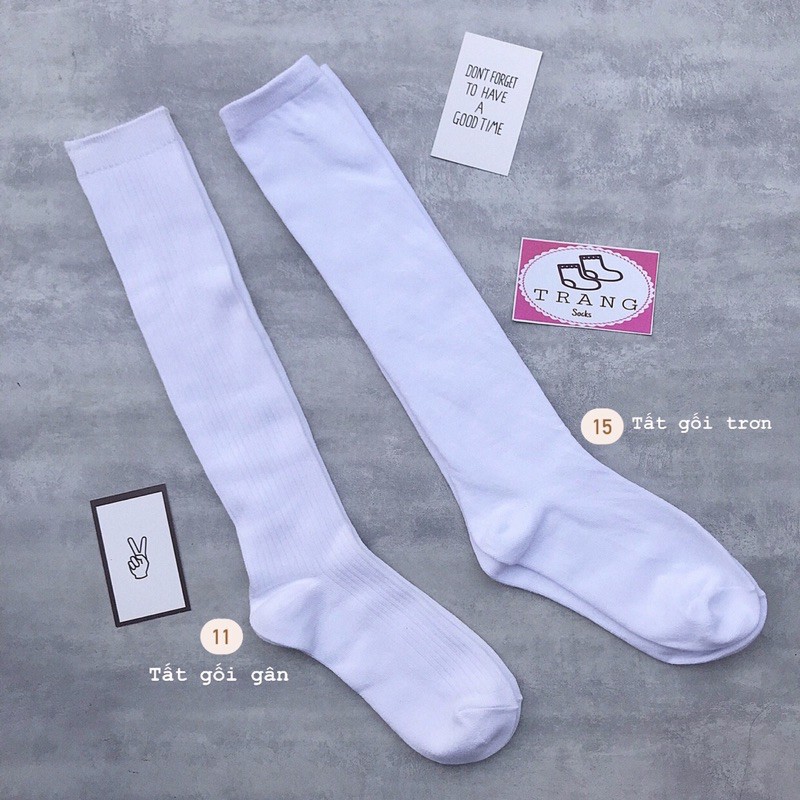 Tất trơn tone màu trắng  - Trangsocks