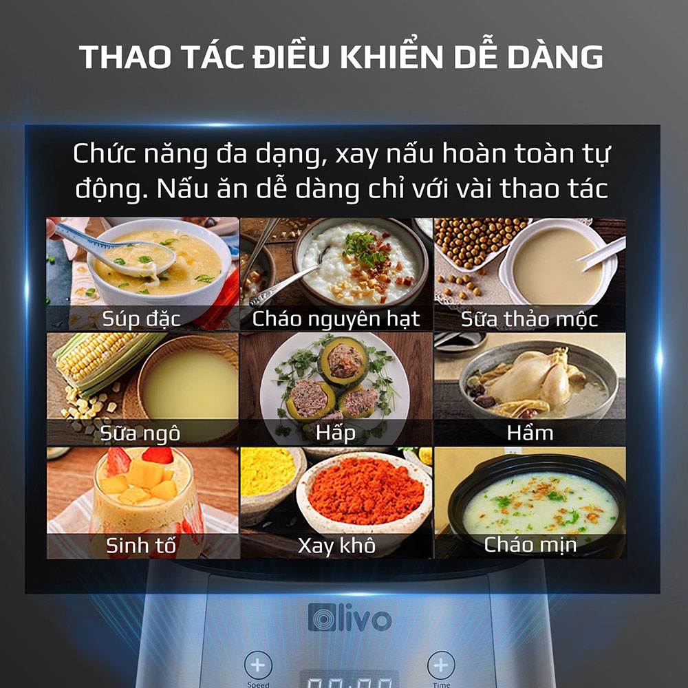 Máy Làm Sữa Hạt Olivo X20 [CHÍNH HÃNG - BẢO HÀNH 24 THÁNG] Máy Xay Nấu Đa Năng, Nấu Sữa Hạt Siêu Mịn, Công Suất 1800W