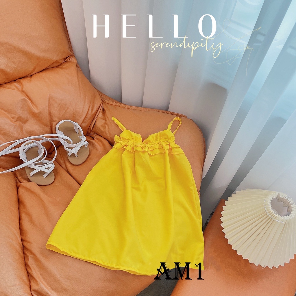 (8-34kg) Váy 2 dây bé gái bèo ngực màu sắc rực rỡ cho bé TTR45 TTN46