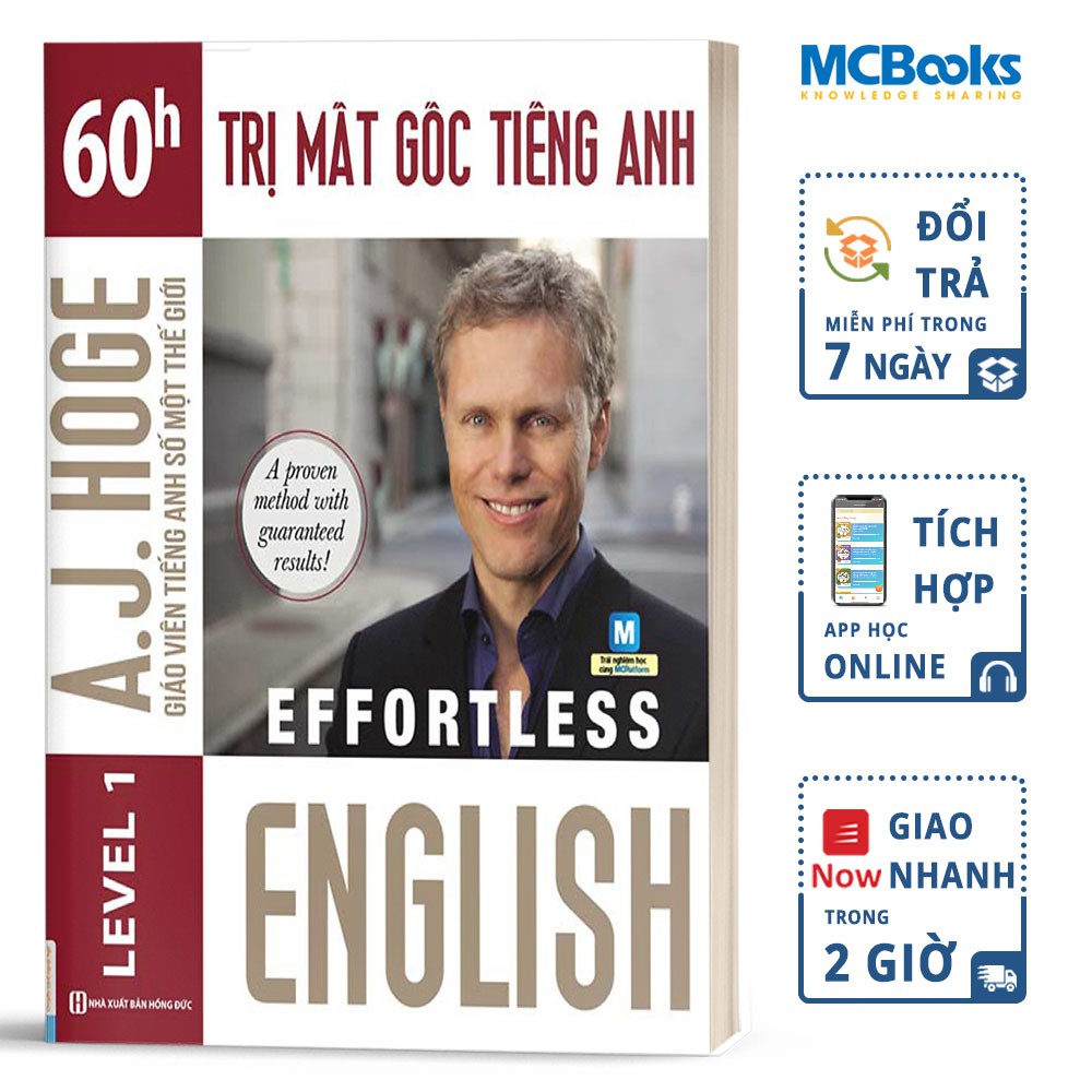 Sách - Effortless English - 60h Trị mất gốc tiếng anh - Level 1 - Kèm App Online