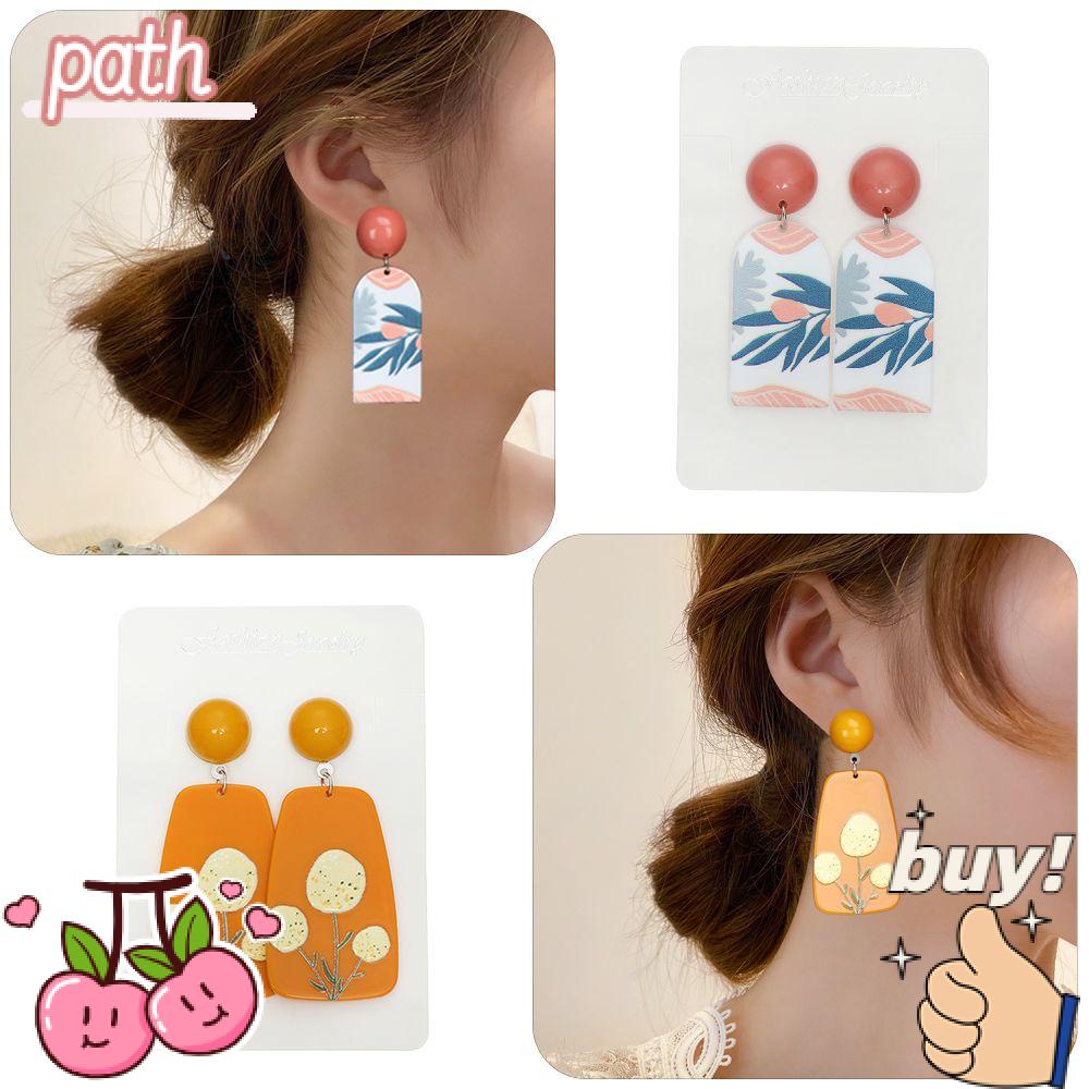 Bông Tai In Hình Cây Cối 3D Dành Cho Nữ