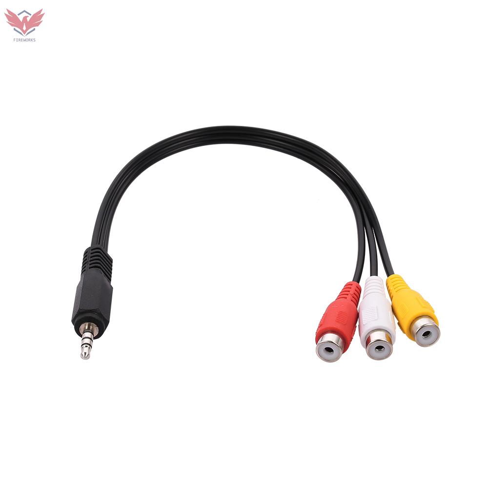 Cáp Chuyển Đổi Âm Thanh Video Từ Giắc Cắm 3.5mm Sang 3 Rca Chất Lượng Cao | BigBuy360 - bigbuy360.vn