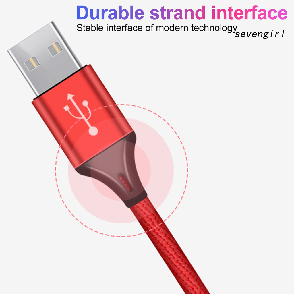 Cáp Sạc Nhanh Sev-1.2M 3 Trong 1 8 Pin Type-C Micro-Usb