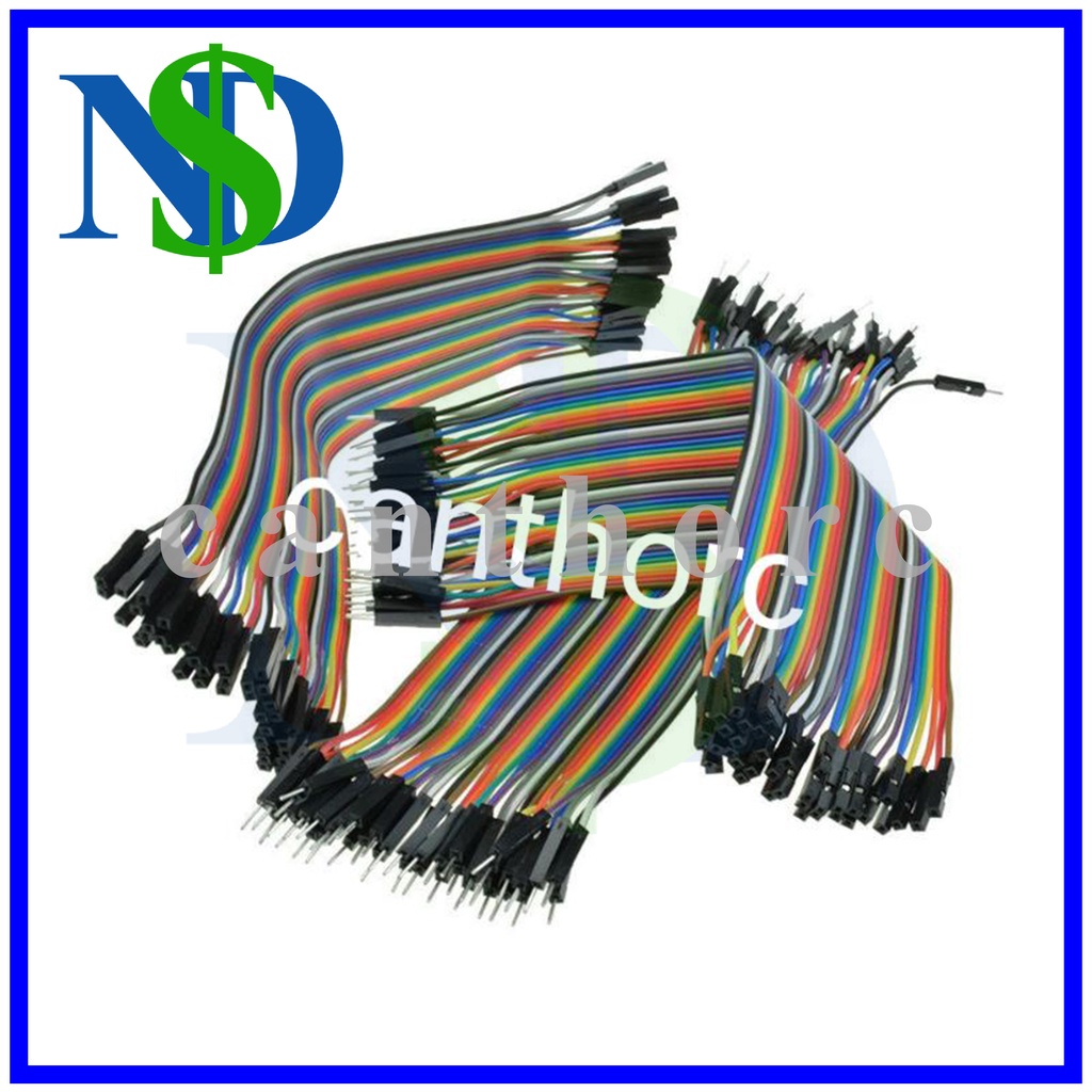 10 sợi Dây bus 30cm cáp kết nối cảm biến Dupont 2.54pin đực cái cho Arduino FC RX flight