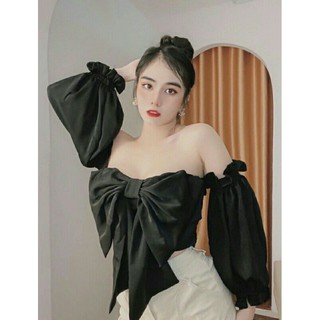 Đầm nơ trễ vai dễ thương