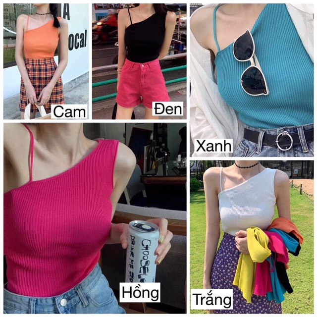 Áo len sát nách lệch vai ( len dày đẹp )