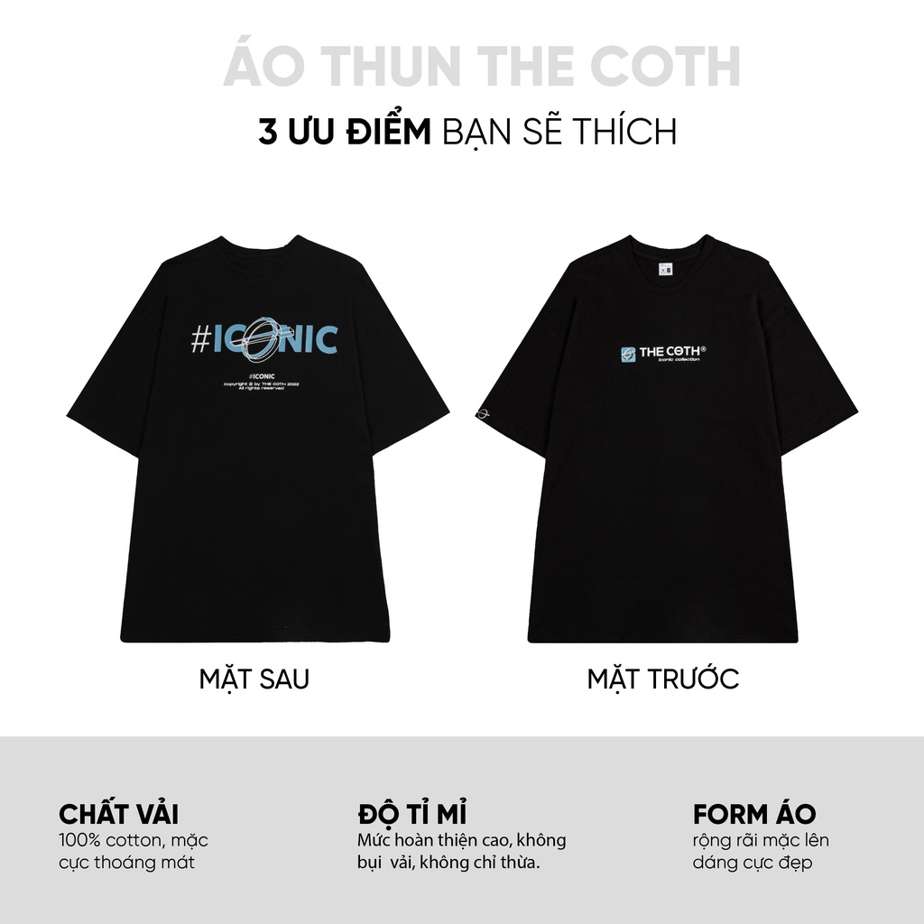 Áo thun unisex Icy Logo Tee, form rộng mặc thoải mái cực thích Thương Hiệu The Coth AT2U0602