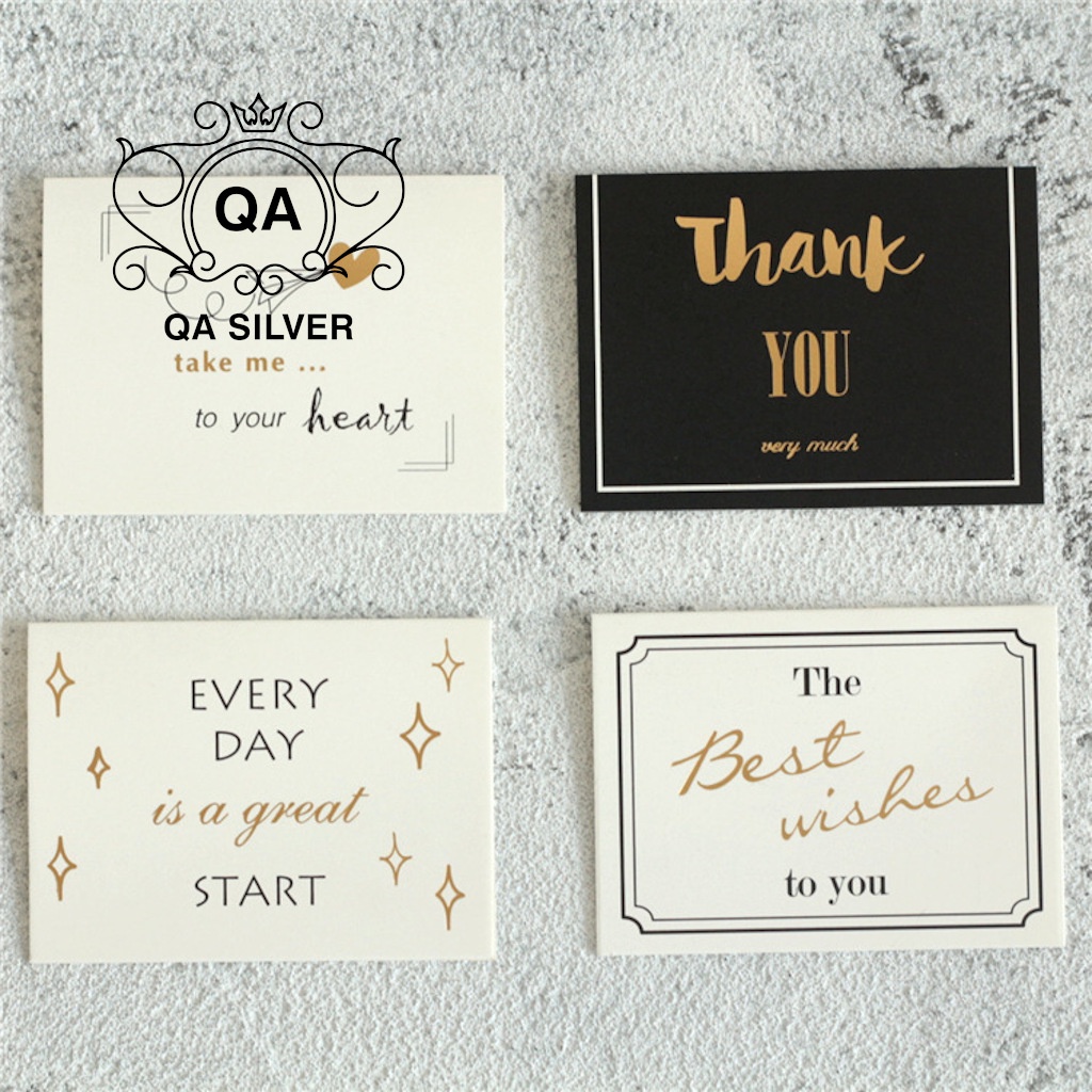 Thiệp in chữ chúc mừng sinh nhật bưu thiếp cảm ơn Greeting Card QACCESSORIES AC211201