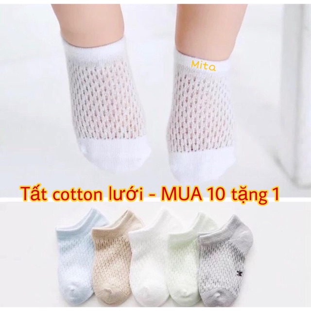 Tất lưới cho bé vải cotton xuất Hàn - vớ trẻ em