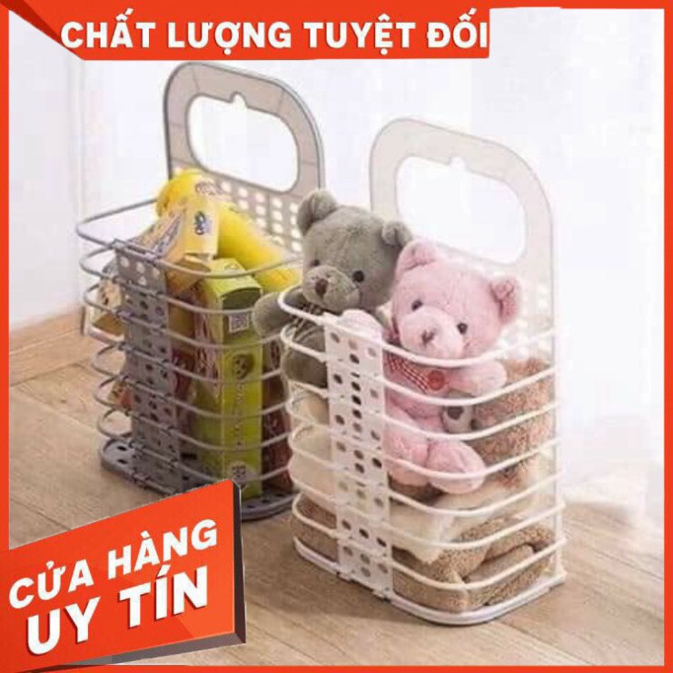 Giỏ Đựng Đồ, Quần Áo Bẩn Kế Máy Giặt Gấp Gọn Treo Tường Tiện Lợi - Rổ Treo Tường Đựng đồ Việt Nhật.