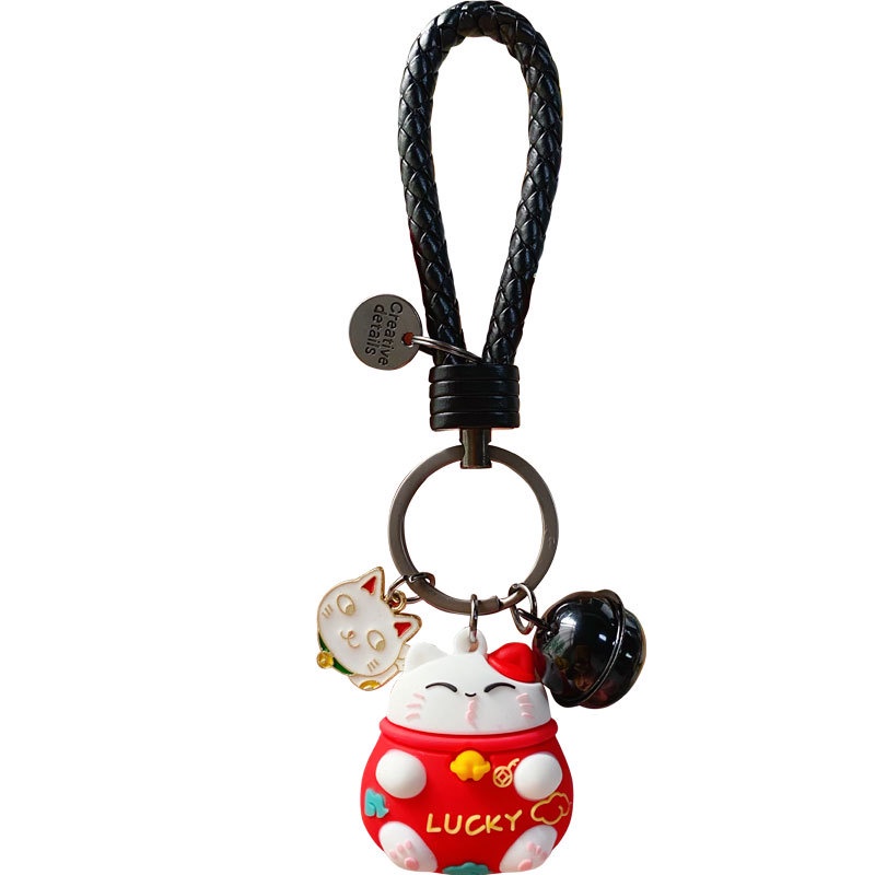 Móc Khóa Hình Mèo May Mắn Dễ Thương