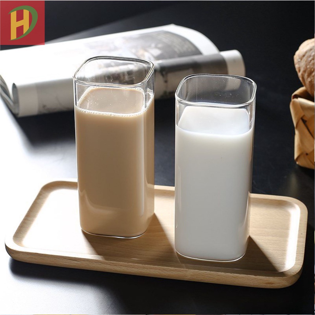 Ly thuỷ tinh chịu nhiệt dáng vuông 230ml,380ml,470ml.Hàng cao cấp, thủy tinh chịu nhiệt Borosilicate