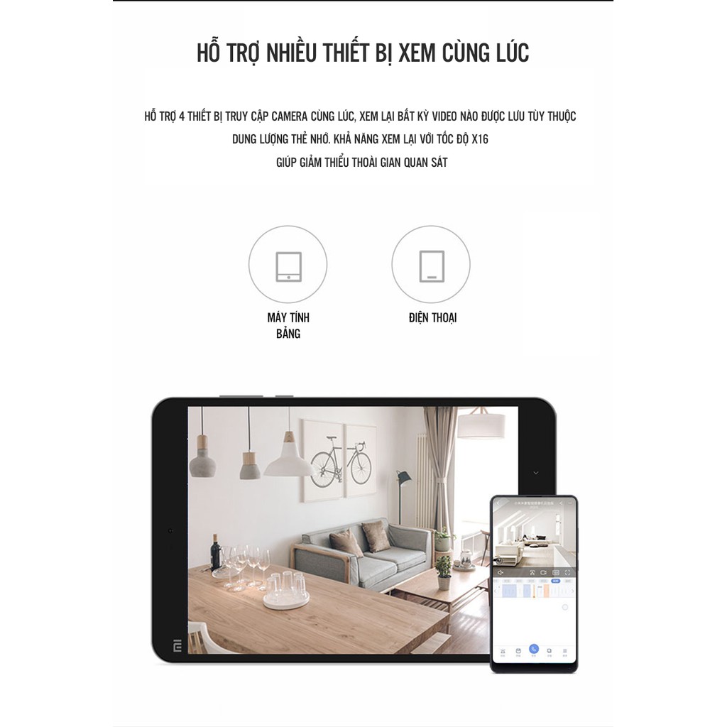 Camera Xoay 360 độ Xiaomi FULL HD 1080p