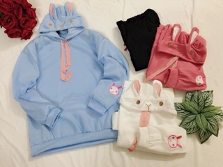 (CÓ ẢNH THẬT) Áo hoodie tai thỏ