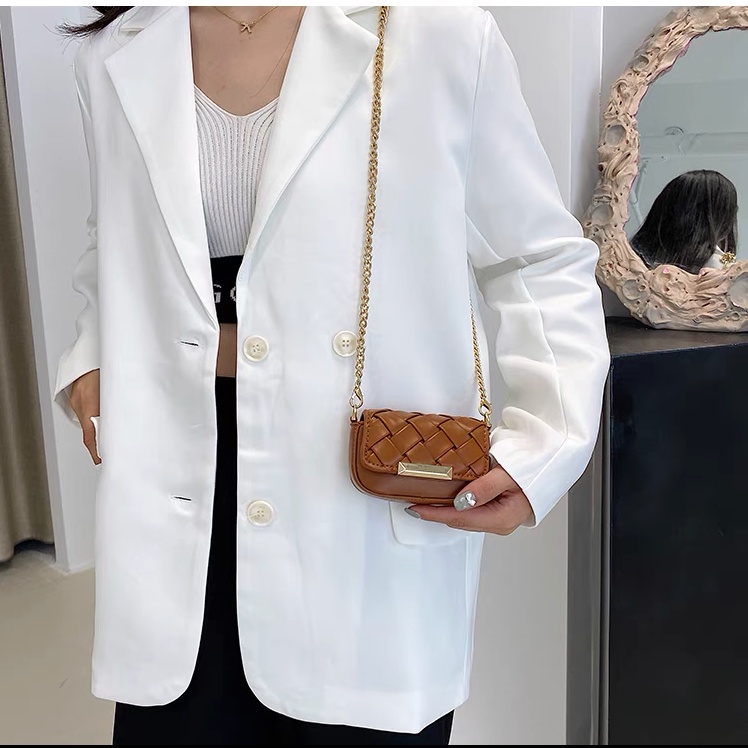 Túi xách mini đeo chéo, dây đeo kim loại, túi mini đi chơi