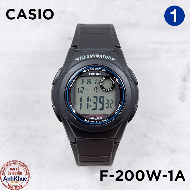 [Mã FASHIONMALLT4 giảm tới 30K đơn 150K] Đồng hồ nam dây nhựa Casio Standard chính hãng Anh Khuê F-200 &amp; F-201 Series