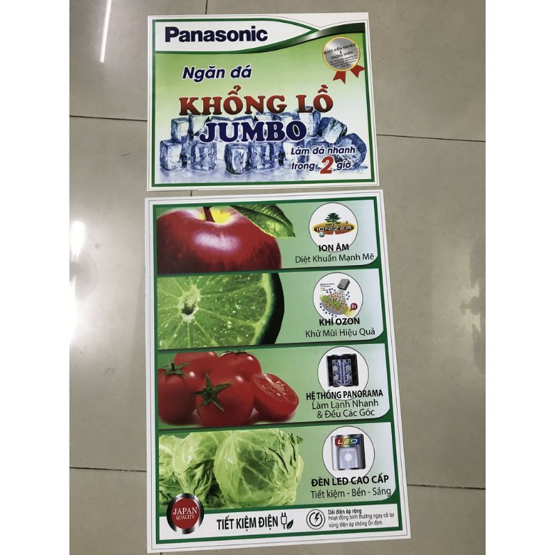 combo 5 tem dán tủ lạnh Panasonic