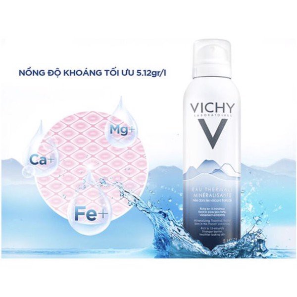 Xịt khoáng Vichy Mineralizing Thermal Water 150ml dưỡng da khỏe mạnh - HONGS BEAUTY