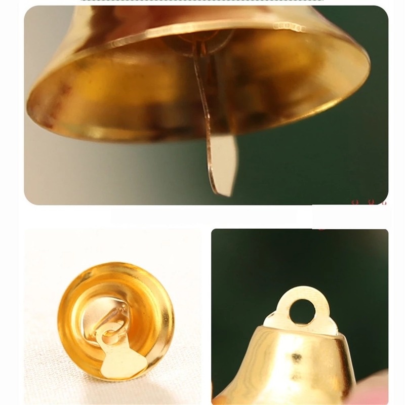 Set 10 chuông nhỏ 2cm dễ thương treo trang trí cây thông giáng sinh độc đáo