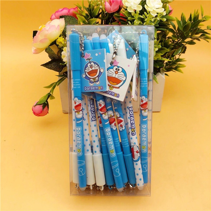 Bút bi nước móc sổ Đoremon mực xanh tẩy được
