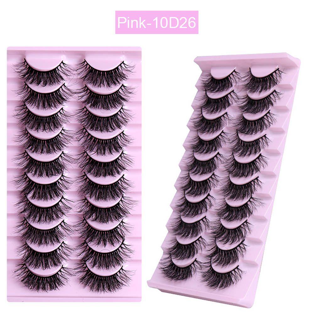 Xiantin Set 10 Cặp Lông Mi Giả Nhiều Lớp Dày Dài Tự Nhiên Trang Điểm Mắt