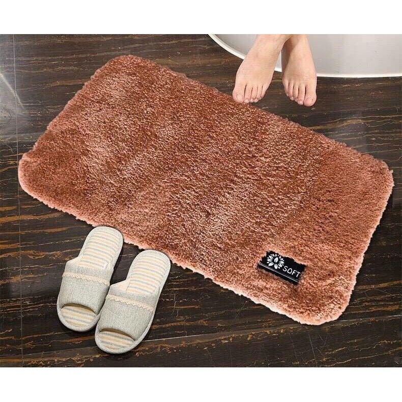 Thảm lau chân logo hình bàn chân chất nỉ len mịn thấm hút tốt. THẢM LAU CHÂN SOFT XUẤT ĐỨC SIÊU XỊN