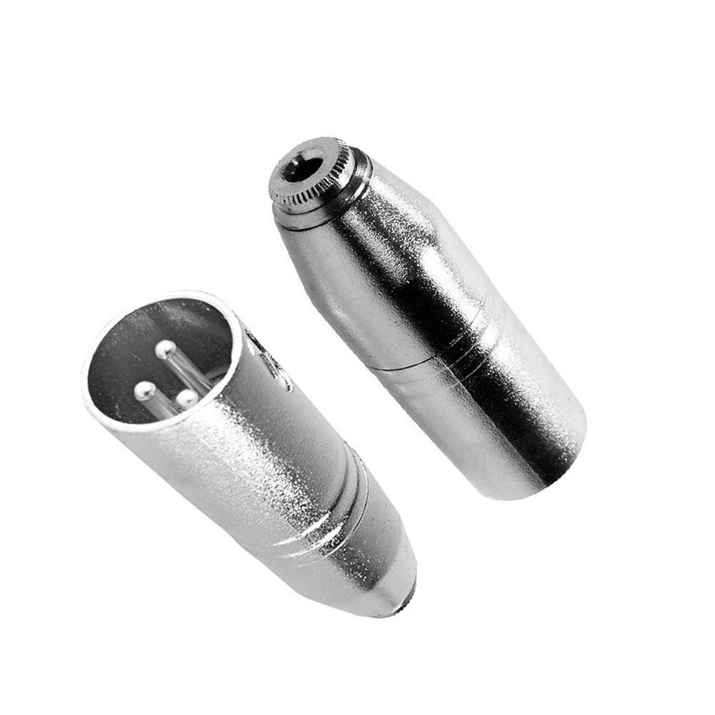 XLR 3 Pin Male Plug to 3.5mm TRS Female Jack Microphone Audio Stereo Adapter