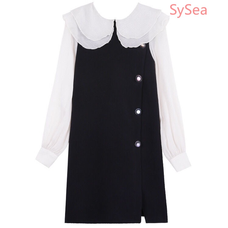 Đầm Voan Dài Tay Dáng Rộng Thời Trang Mùa Thu Pháp Dành Cho Nữ