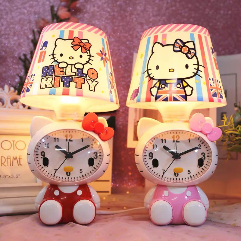 ĐÈN NGỦ HÌNH DOREMON, MÈO KITTY - ĐÈN NGỦ KÈM ĐỒNG HỒ BÁO THỨC