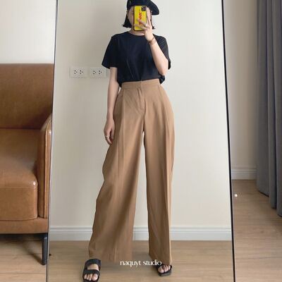 Quần suông ống rộng ly giữa chun sau NQ - Q0379 | BigBuy360 - bigbuy360.vn