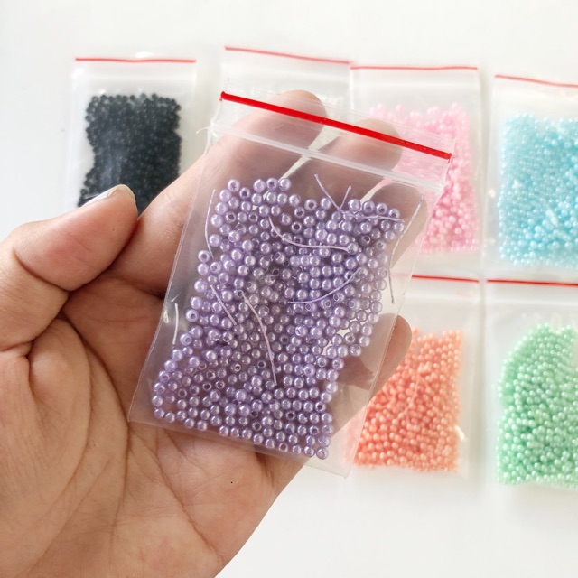 Hạt nhựa tròn trang trí loại 3mm
