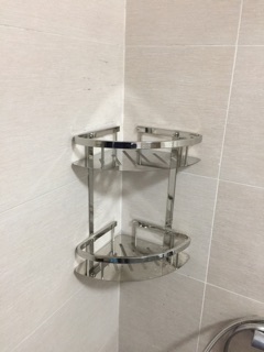 Kệ góc 2 tầng inox 304