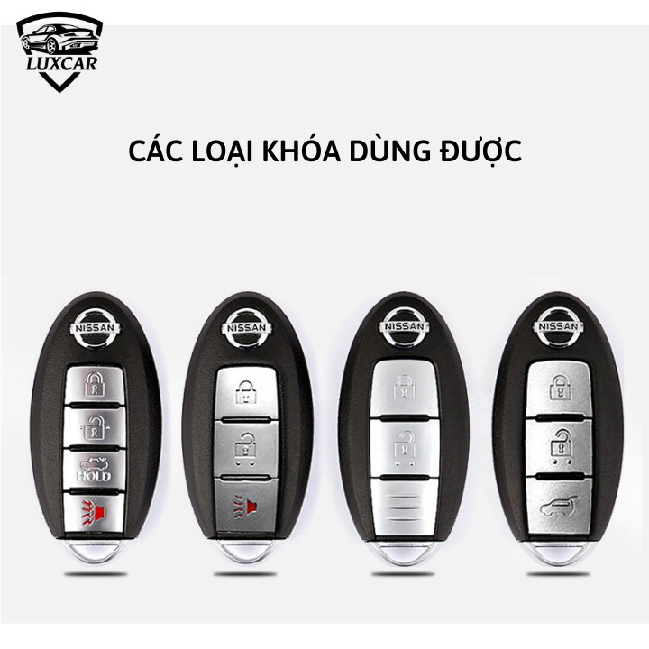 Ốp Khóa Hợp Kim + TPU NISSAN Cao Cấp LUXCAR Cho Dòng Xe NISSAN ( X-TRAIL, SUNNY, NAVARA, TERRA, TEANA,..)