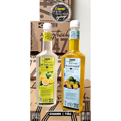 Siro chanh 1747 uban barman 730ml