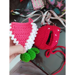 COMBO Nón len handmade cho thú cưng (2 NÓN SIZE XS)
