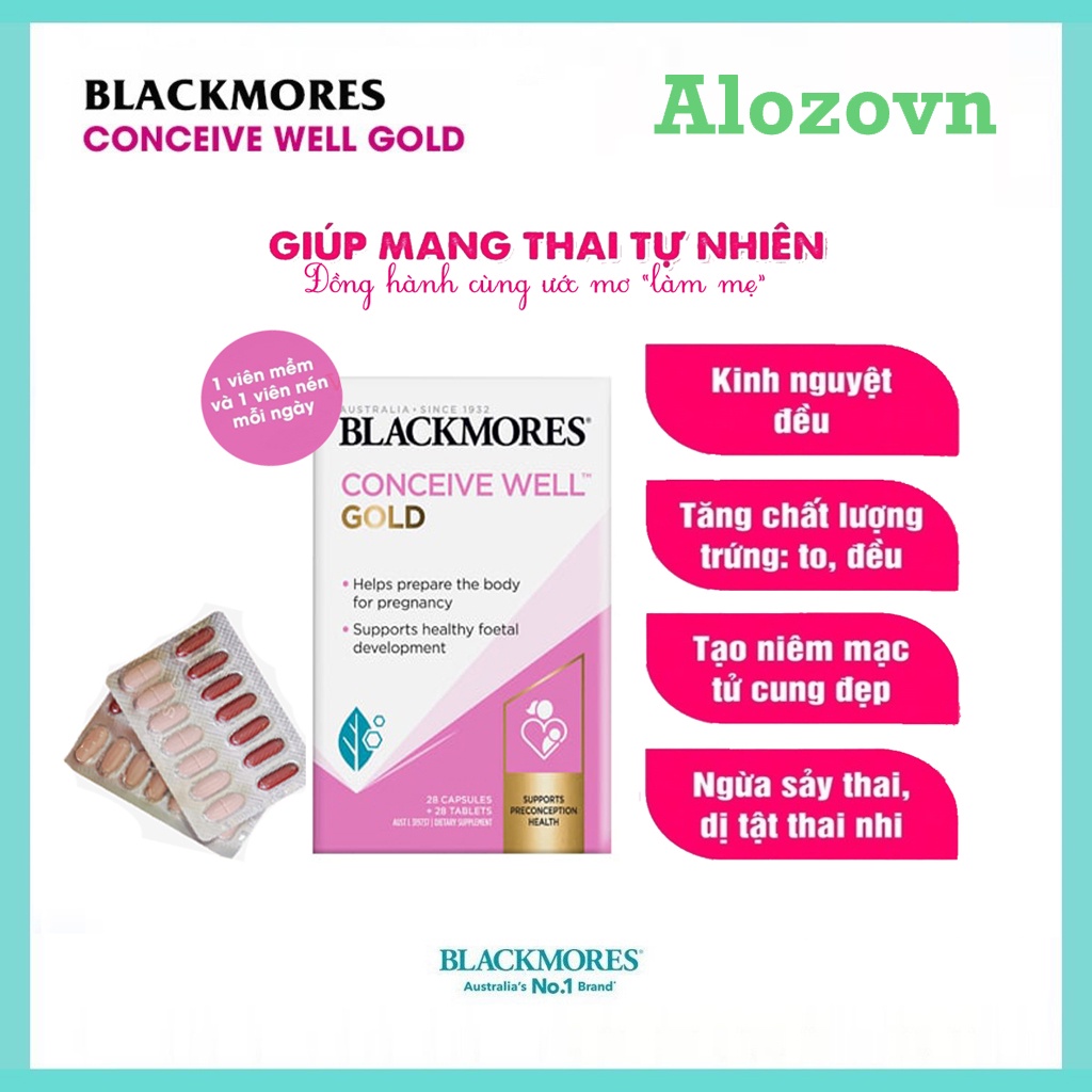 Viên uống thụ thai Blackmores Conceive Well Gold