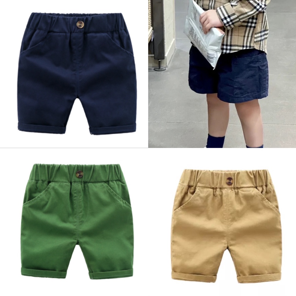 Quần short cotton thời trang mùa hè dành cho bé trai 1-10 tuổi 90-130cm