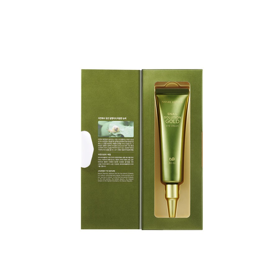 Kem dưỡng mắt [HSD 10/2022] NATURE REPUBLIC Snail Solution Gold Eye Cream 30ml