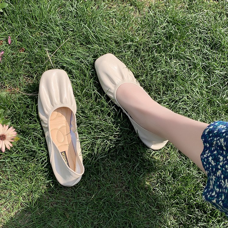 [ Mã 66CBSALE giảm 30K đơn 200K] Giày Búp Bê Nữ Mũi Vuông Thời Trang Xinh Xắn