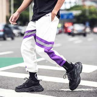 BLACKPINK - Quần Jogger Sọc Tím Phản Quang