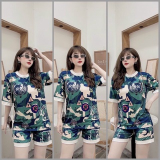 Bộ sort nữ rằn ri thể thao mặc ở nhà dạo phố cực ngầu