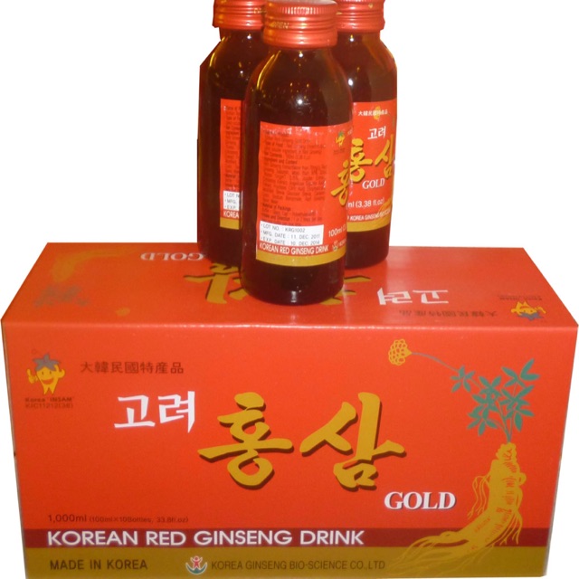 Nước hồng sâm đóng chai Hàn Quốc