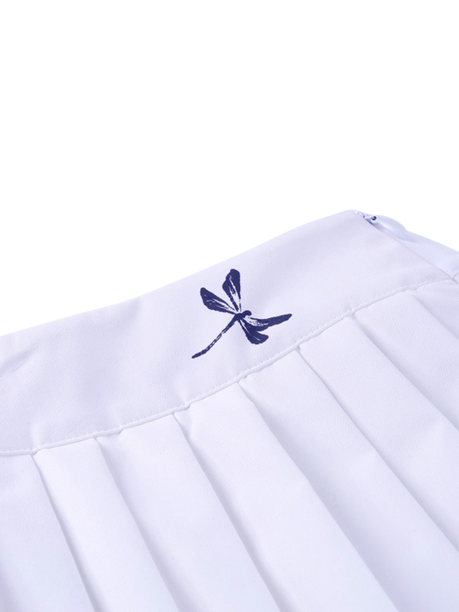 Chân váy lưng cao xếp ly in hình chuồn chuồn thời trang cho nữ | BigBuy360 - bigbuy360.vn