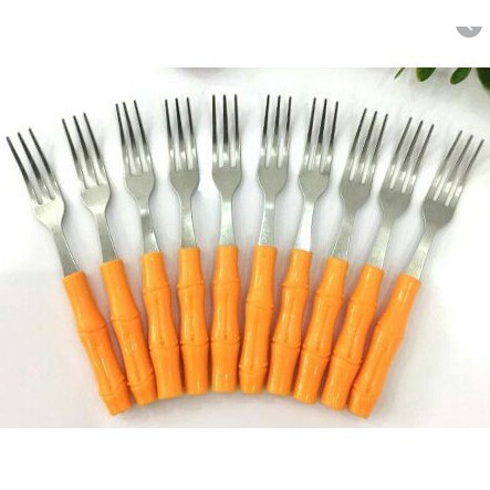 [10 Chiếc] Nĩa trái ăn trái cây, ăn bánh tráng miệng ăn nem chả Hình Trúc Đốt Tre high Quaily Kitchen Mate Seegull