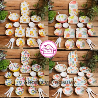 Bộ bát đĩa, chén dĩa dễ thương bát ăn cơm tô sứ đĩa sứ decor cute đẹp cao cấp 4 mẫu tùy chọn