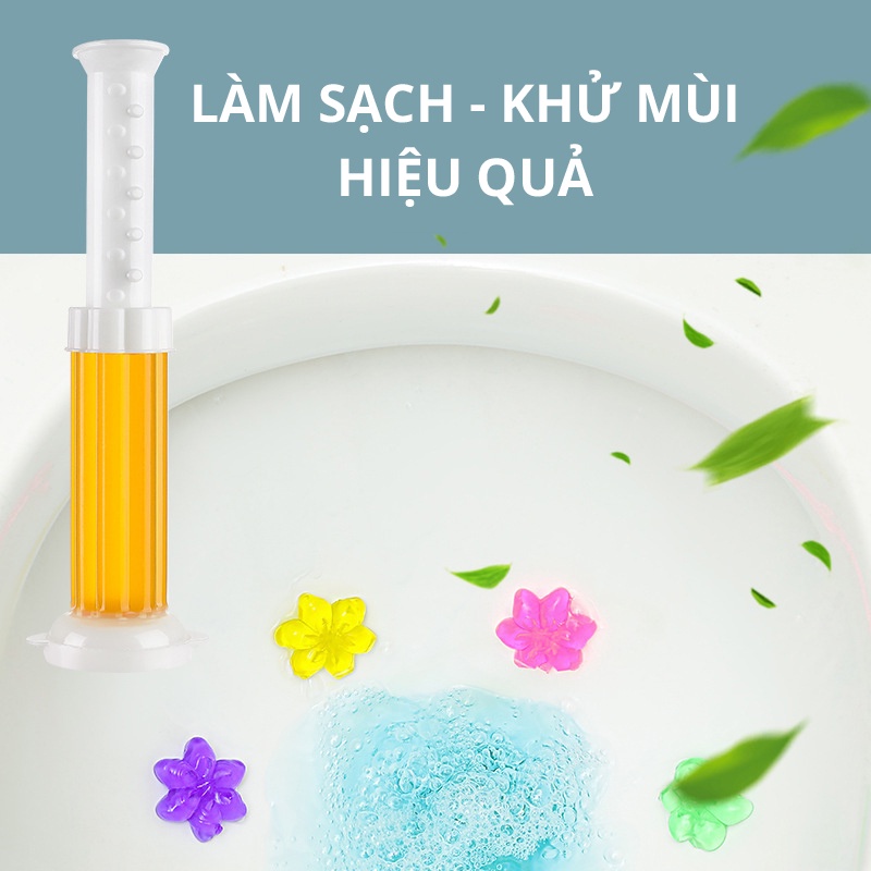 Gel thơm khử khuẩn toilet Gel dính bồn cầu dạng thạch hình bông hoa với 6 loại hương thơm dễ chịu GX01
