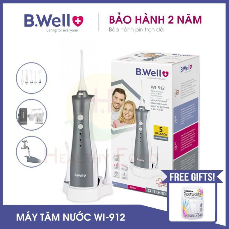 Máy Tăm Nước Cao Cấp BWELL SWISS WI-912 ( Bảo Hành Chính Hãng ) Tặng 1 máy đo đường huyết