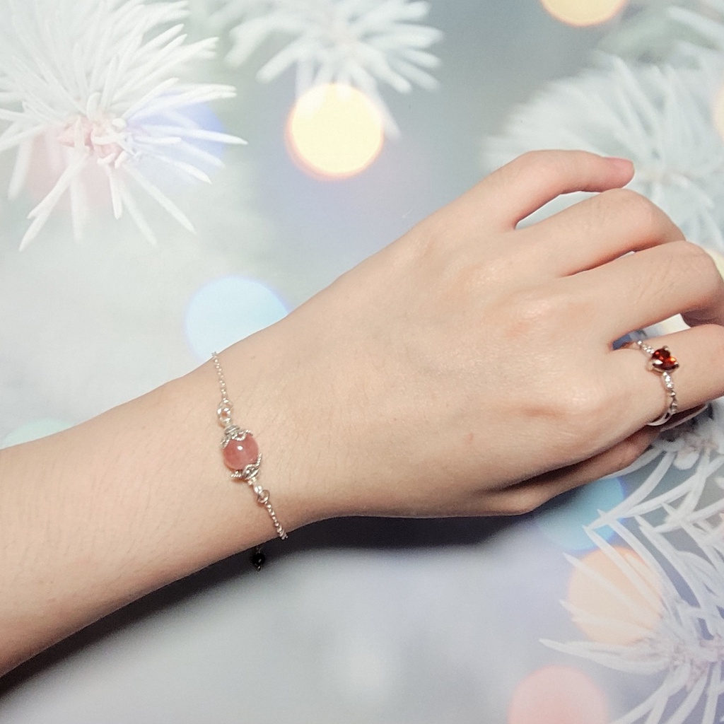 Vòng tay TA hồng xích tròn